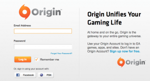 Origin login 